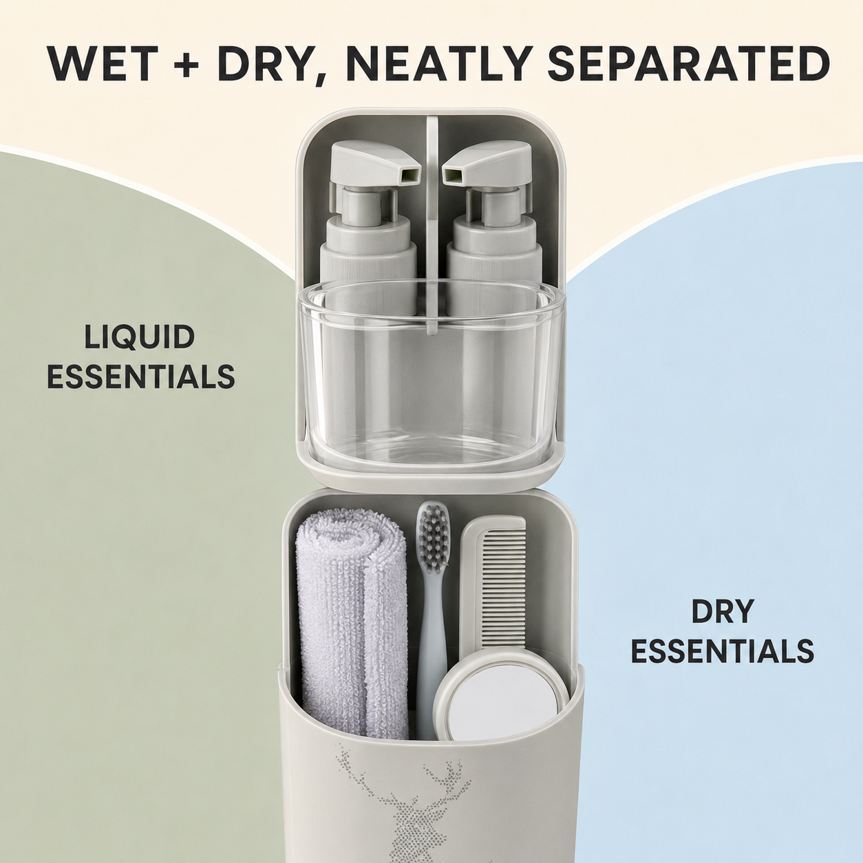Wet and dry storage zones